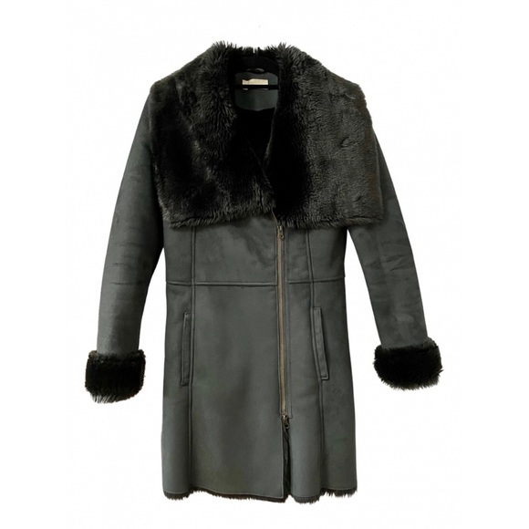 Alysi Jackets & Blazers - Alysi Faux Suede and Fur Coat